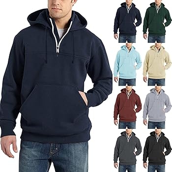 Amazon.com: xoxingysm Mens Tactical Hoodies 1/4 Zip Stand